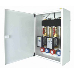 Układ 2 obiegów grzewczych w szafce - 2 grupy bezpośrednie