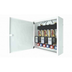 Układ 3 obiegów grzewczych w szafce - 3 grupy bezpośrednie