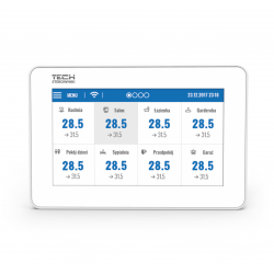 TECH M-9 R Przewodowy panel kontrolny z modułem WIFI (montaż podtynkowy, wersja biała)